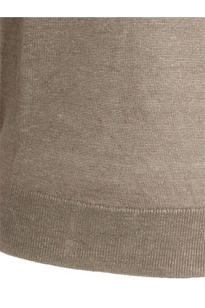 Beige linen blend polo shirt DIANA STUDIO | MSS25SIN5623